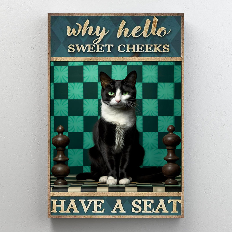 Leviah, chat «Hello Hello Sweet Cheek», H 20 po x l 16 po x P 1,25 po