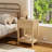 NightStand Set of 2 with Charging Station, Wood Bed Side Table Set with Drawer & Open Shelf for Bedroom, Nature-1436486478
