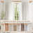 Wood Grain Farmhouse Double Curtain Rod with Boho Rustic Finials 72-144"-1652445082