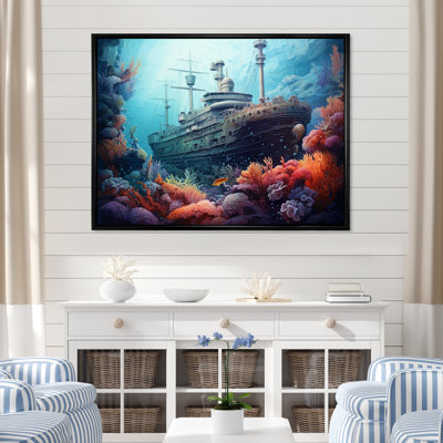«Titanic Under Water Memory I», reproductions d'art mural plage et océan
