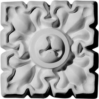 Leaf 4.125'' H x 4.125'' W x 0.75'' D Urethane Rosette Applique