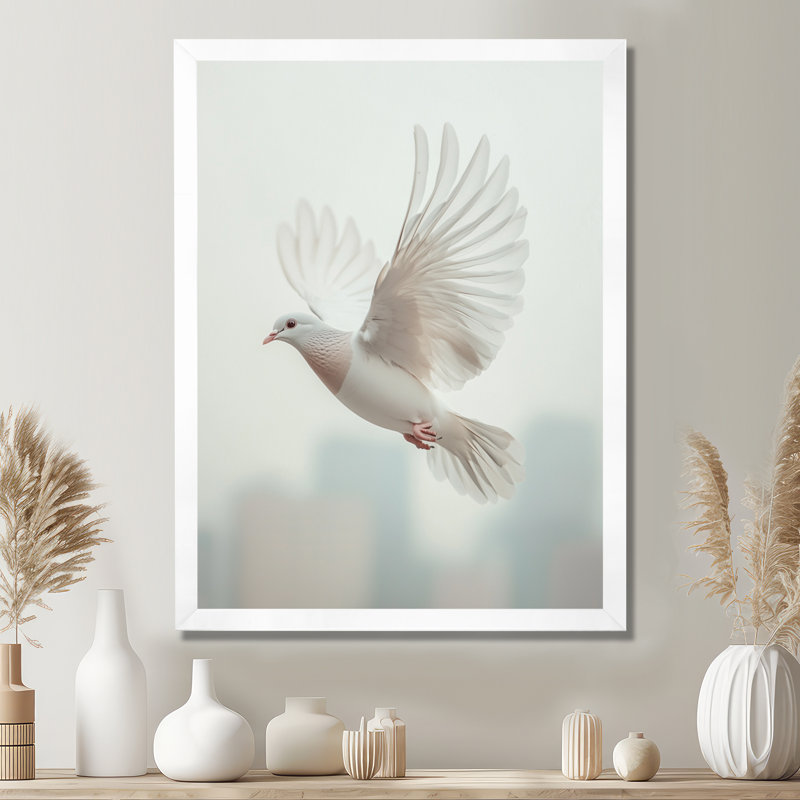 Konrad - reproduction d'art sur toile, animaux, H 40 po x l 30 po, Picture Framed, Blanc