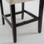2 tabourets Kd - tissu lisse, base en bois massif, couleur beige, l 17,52 po x P 16,93 po, H 37,73 po, apparence de siège chic, pieds brun foncé, l 17,71 po x P 22,68 po x H 36,76 po