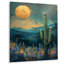 Cactus vert, orange, désert, éveil, coucher de soleil - décoration murale cactus floral-1966140578-1966140607