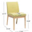 2 sièges de salle à manger intrigants en tissu - l 17,52 po x H 32,09 po, chaises d'assemblage
