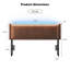 Tête de lit pour lit double, tête de lit tapissier rétro en cuir ciré à l'huile avec lumières DEL intelligentes (60 000 couleurs de bricolage), rangement dissimulé et ports USB / Type-C, hauteur réglable à 3 niveaux-1286102986-1286102987
