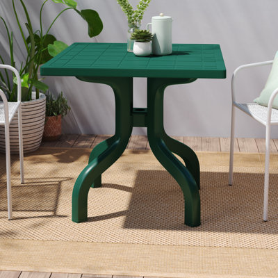 Leela Square Outdoor Dining Table With Umbrella Hole , 80cm W 80cm D