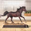 Dark Brown Galloping Horse Statue