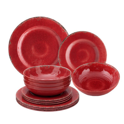 Brecon Melamine Dinnerware Set 12 Piece - Service for 4