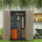 Outdoor 50.In W x 79.53.In H Plastic Vertical Storage Shed,Coffee-88156185
