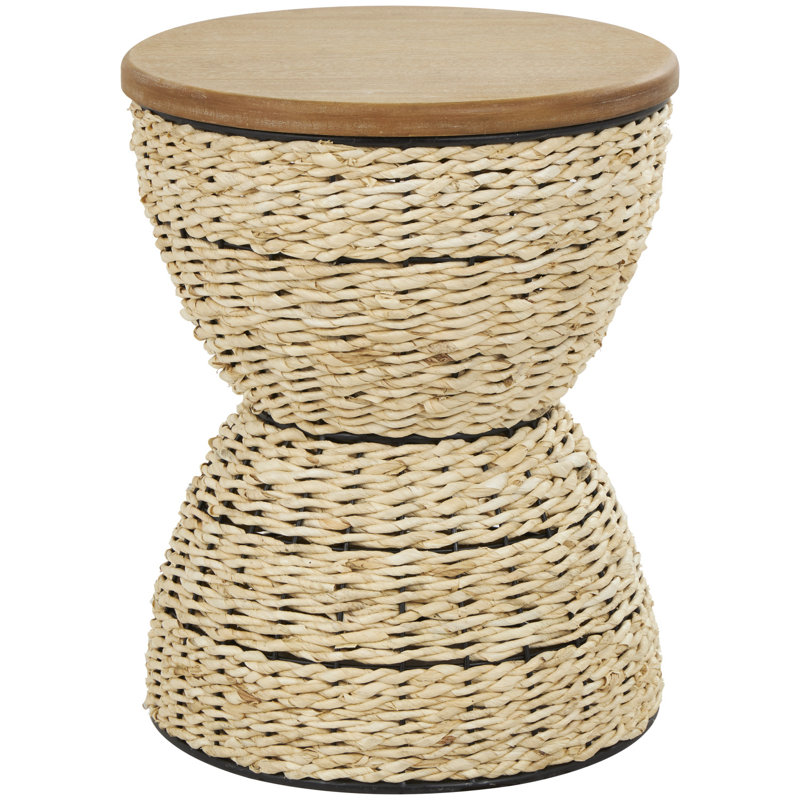 Tabouret d'appoint en bois manufacturé, Beige