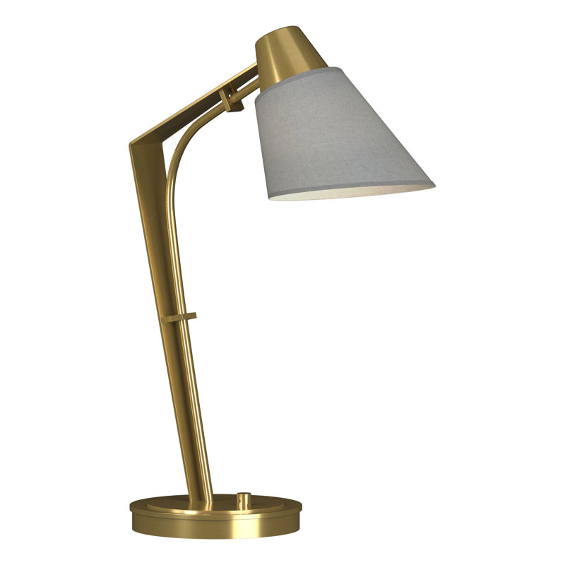 Reach 21.9" Desk Lamp, Flax, Modern Brass