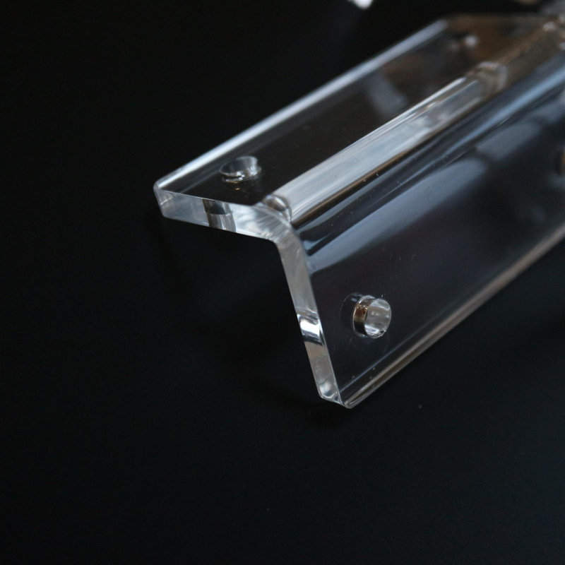 V2, 5mm thickness, Angle L Brackets, Polished Clear Transparent Perspex Acrylic + 20x M5 Bolts, Clear Right Angle Bracket, Corner