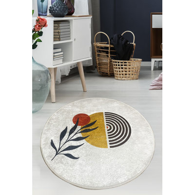Luxueux tapis 100% polyester, 47,2 po x 47,2 po | 700 g / m², poils de 0,4 pouce, points antidérapants sous la surface | Lavable à la machine, facile d'entretien | Parfait pour les salons, les chambres et les aires de jeux