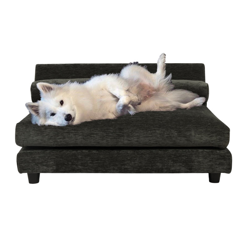 Canapé pour chien Soho, Charbon de bois, Moyen (l 26 po x P 24 po x H 16 po)