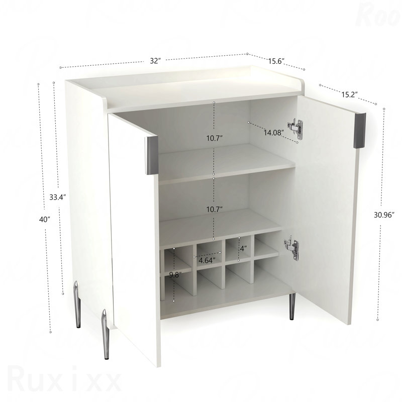 Armoire à vin 2 portes White, Blanc