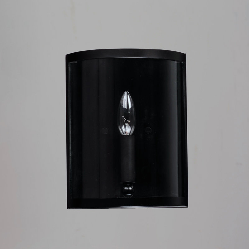 Margaet Steel Flush Mounted Sconce, Black