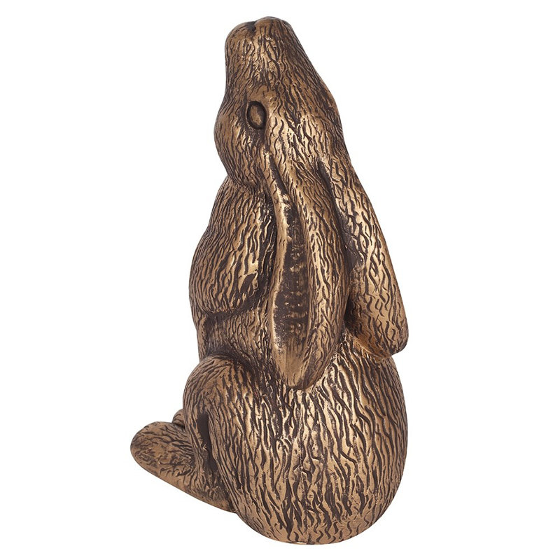 Marta Rabbit Fiberstone Garden Statue, Bronze