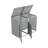 Garbage Bin Shed Stores 2 Trash Cans Metal Outdoor Bin Shed For Garbage Storage,54 Cubic Feet Of Space,Stainless Galvanized Steel, Bin Shed For Garden Yard Lawn