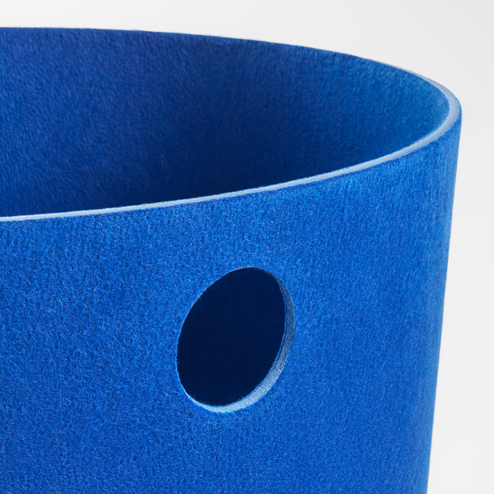Olly Polyester Basket With Handles, 16" x 16", Cobalt