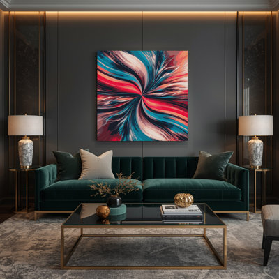 Digital Abstraction 100 Purple Canvas Wall Art