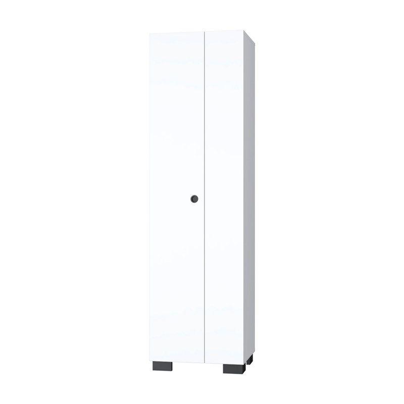 Armoire à balais avec tablettes de rangement