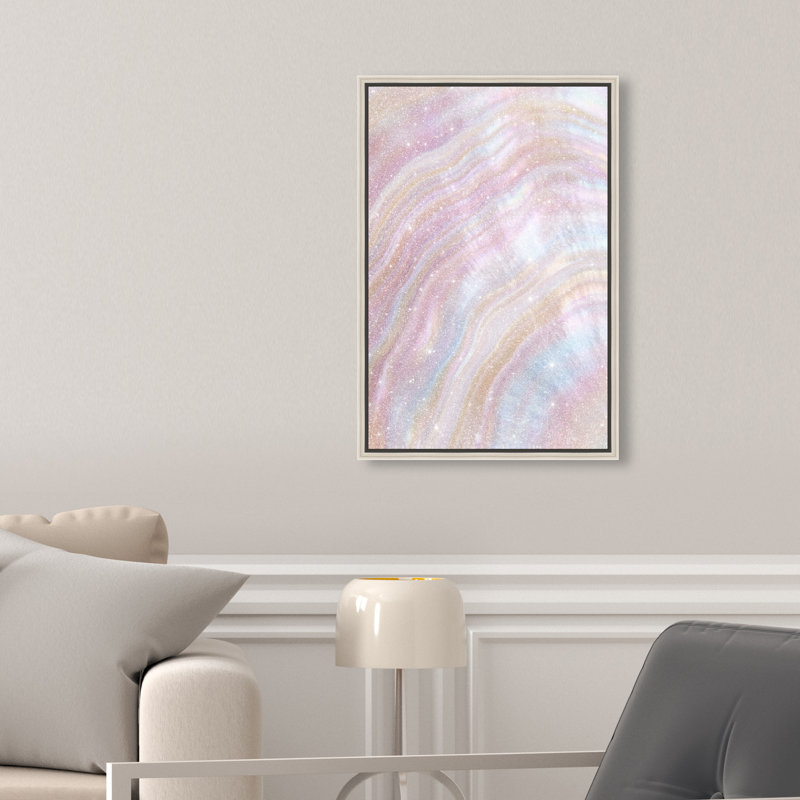Blush Seashell Canvas Nautical & Beach Print by Oliver Gal, Black Frame, 10 x 15, 25"H x 17"W, Silver Floater Frame