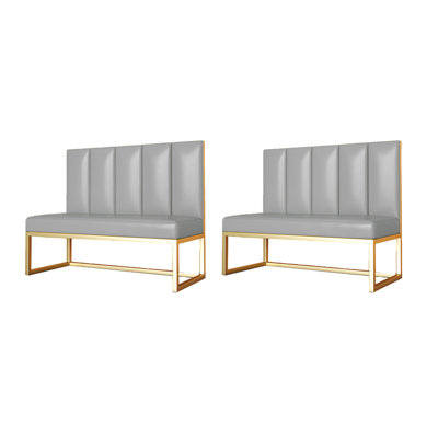 Banc rembourré en similicuir Simple Leisure Cafe