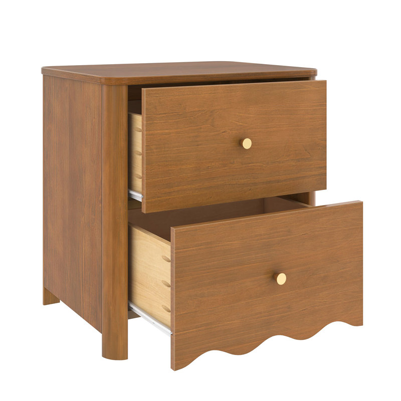 Table de chevet 2 tiroirs Setzer, Pacane