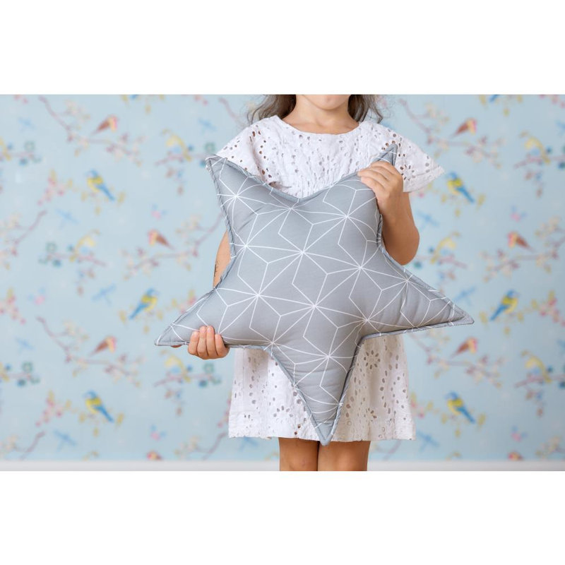 Weiße, Dünne Diamante Geometric Novelty Cushion, Grau
