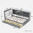 Preslei With Upholstered And Storage Headboard, Rotatable Board, Storage Shelves And 2 Drawers-2094419233