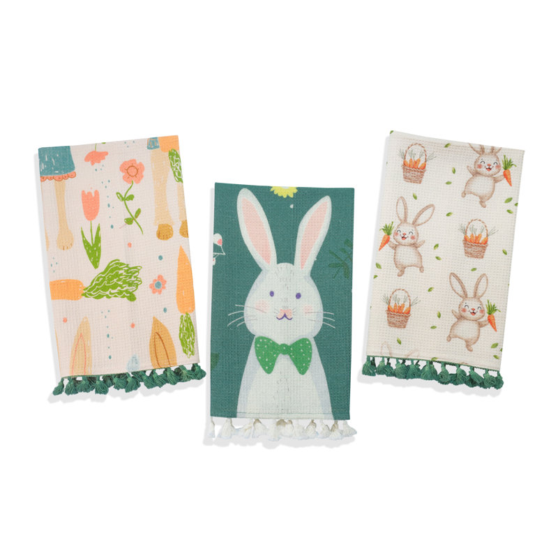 Spring Garden Bunny Kitchen Towel Set