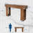 63" Long Console Table, Wood Rectangular Sofa Table Behind The Couch