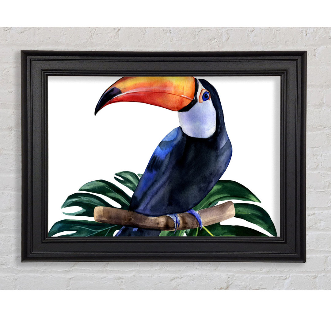 Palm Leaf Toucan Gerahmter Druck