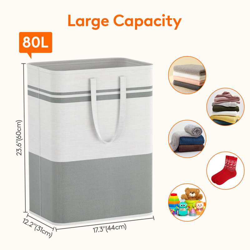 2-Pack 80L Laundry Hamper