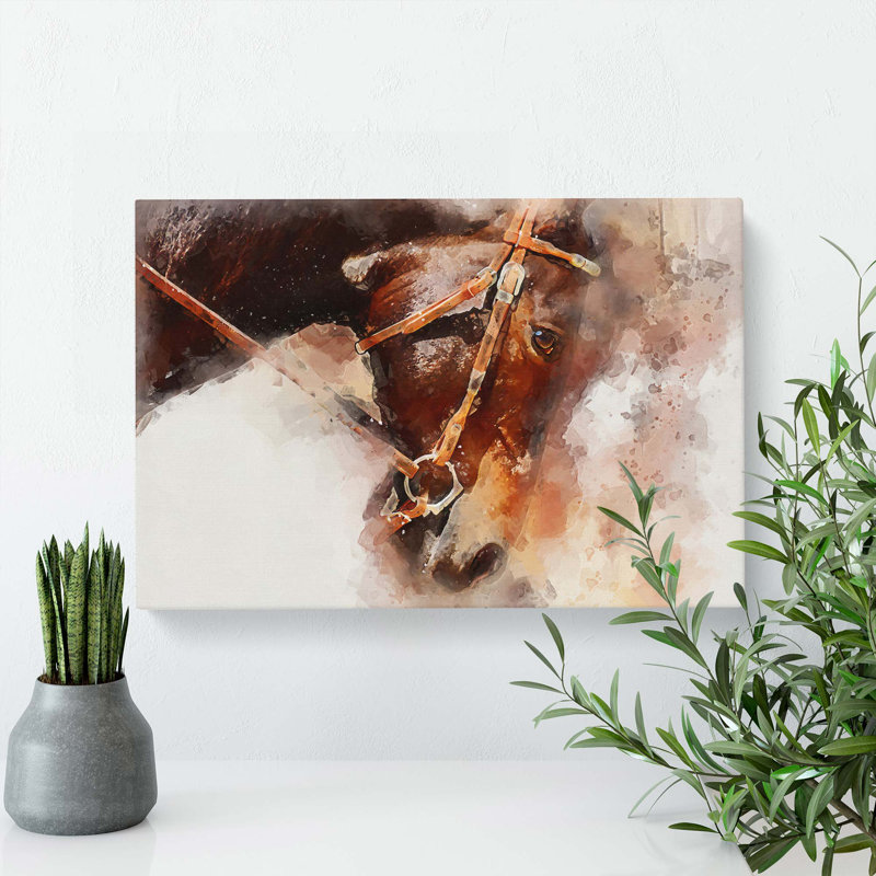 Horse In Abstract - Wrapped Canvas, 60cm H x 91cm W x 3cm D