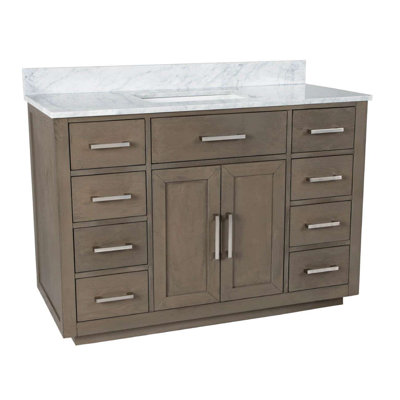 Nahlani 48'' Single Bathroom Vanity with Marble Top