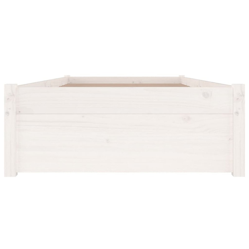 Bed Frame with Drawers, White, Small Single (2'6)