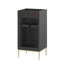 Base de meuble-lavabo simple 16,5 po seulement en noir