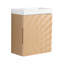 Meuble-lavabo mural 18,5 po avec lavabo en résine, porte simple à fermeture douce, panneau de fibres à densité moyenne, bois naturel (KD-Packing)