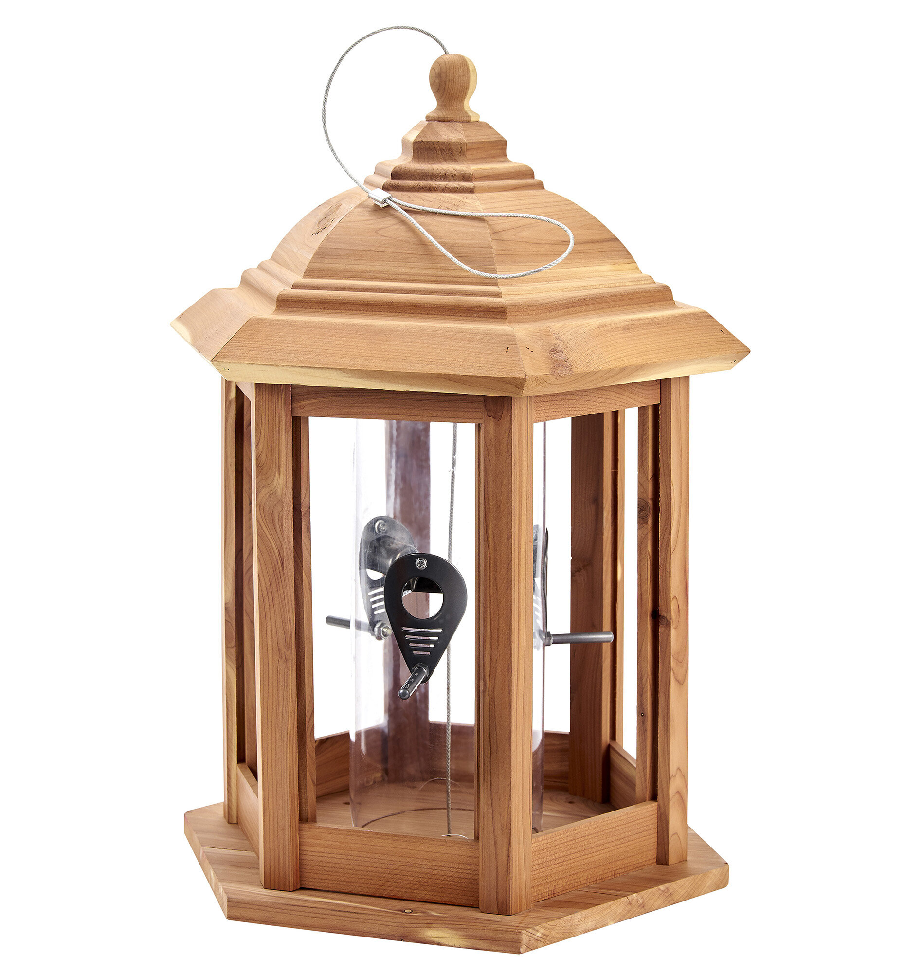 Darby Home Co Merissa Wood Hanging Tube Bird Feeder & Reviews | Wayfair