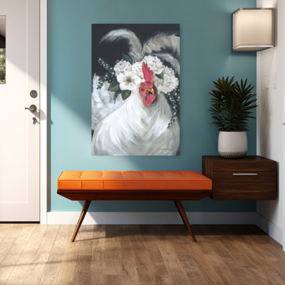 Art floral moderne coq floral