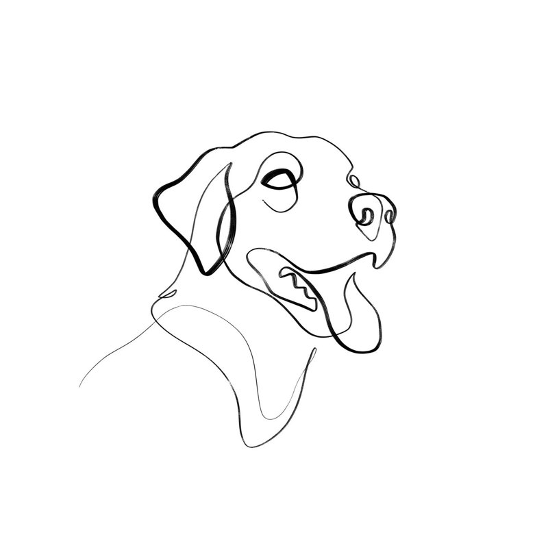 Black And Brown Lab Dog by Dane Khy - Wrapped Canvas Painting, 45.72 cm H x 45.72 cm W