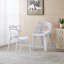Ensemble de salle à manger 5 pièces de style Mid-Century moderne avec plateau en panneau de fibres à densité moyenne et piédestal en métal, 4 chaises-2066231294-2066231293