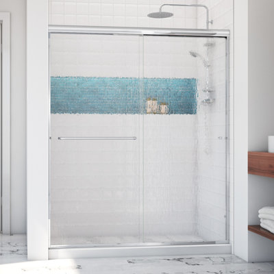 Porte de douche sans cadre Leser l 60 "x H 65" Leser
