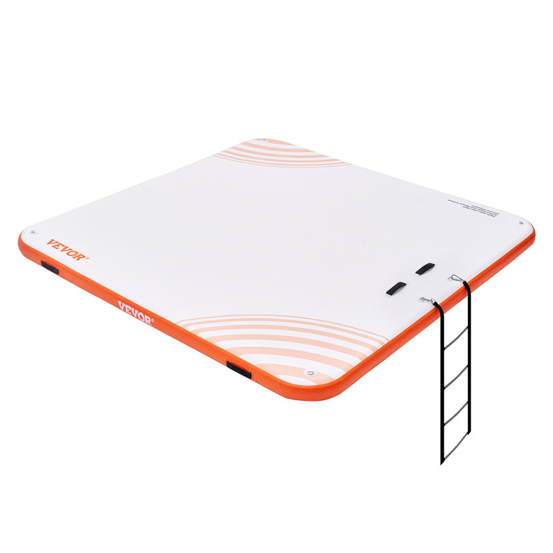7 x 7FT Inflatable Dock Platform, Non-Slip Water Floating Dock Mat