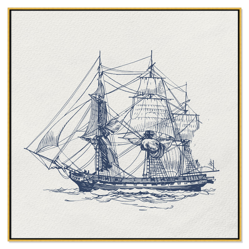 «Into the Sea III» par Kimberly Allen, Or, H 46,5 po x l 46,5 po