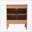 Meuble-lavabo moderne de 30 pouces avec lavabo en céramique, design minimaliste rétro, portes à poignée libre 45 degrés, grand espace de rangement à rayures verticales, grain de bois naturel
