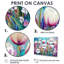 Fantaisie lavande et champ de tulipes IV - art mural grand format tulipes-715577668-715577670-715577677