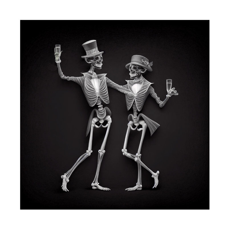 Sasha Skeleton I Canvas Art, 14'' H x 14'' W